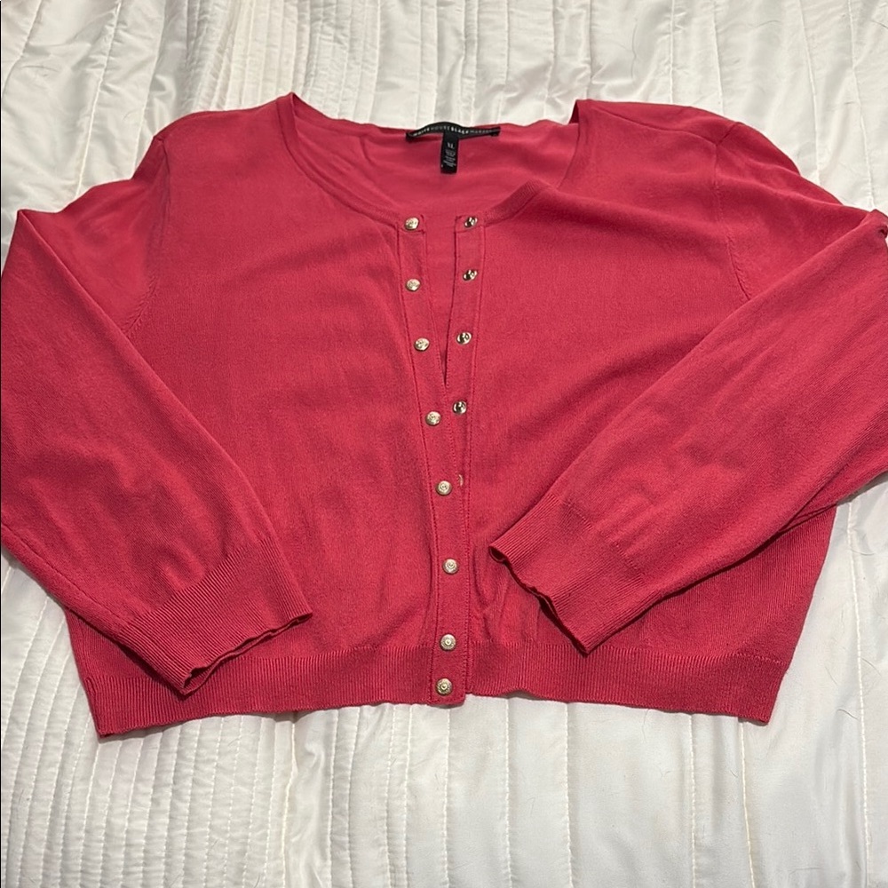 Pink Button-Up Cardigan